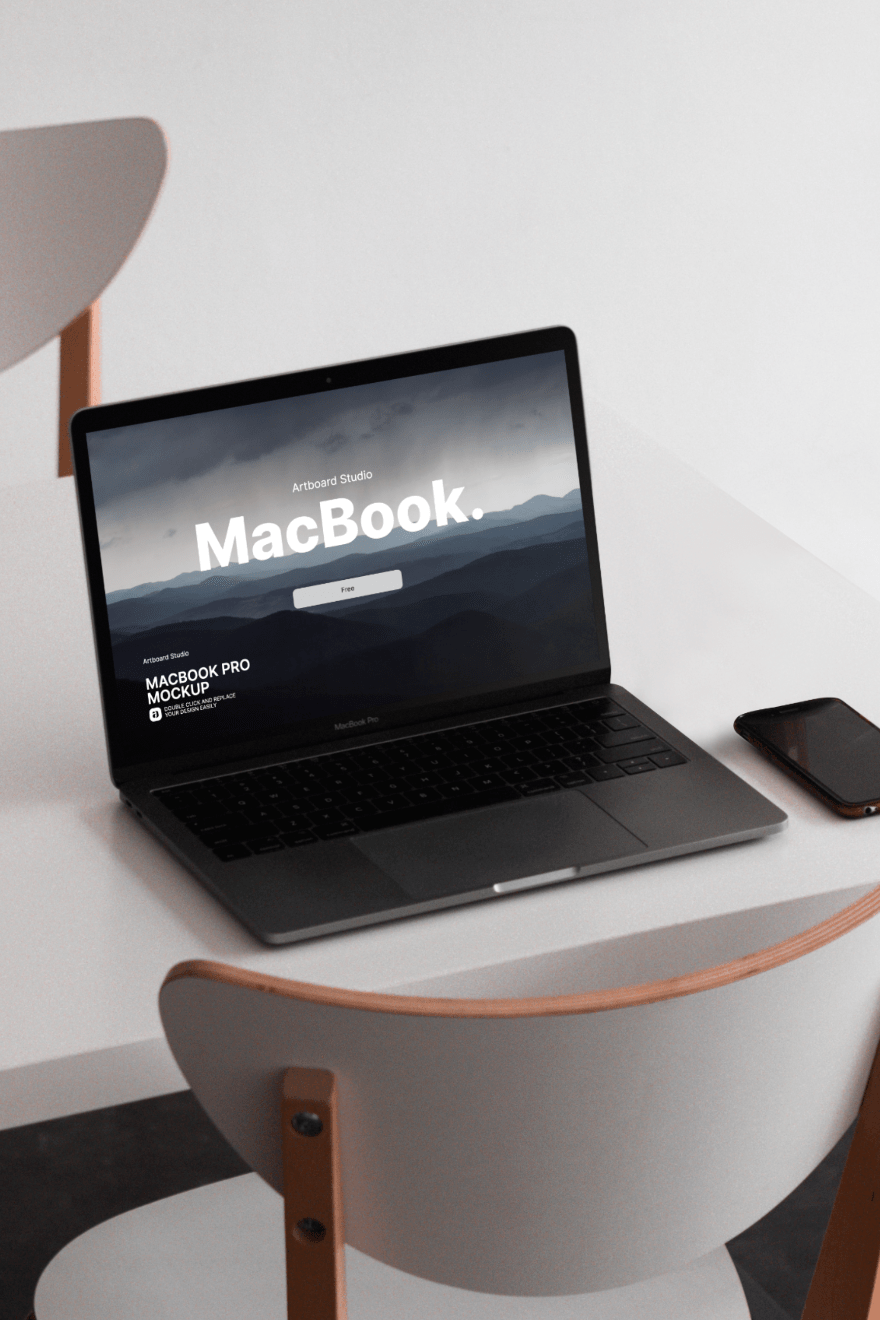 Create your product mockups within seconds using our iphone, ipad free mockup generator templates. Macbook Pro On Table Mockup Template