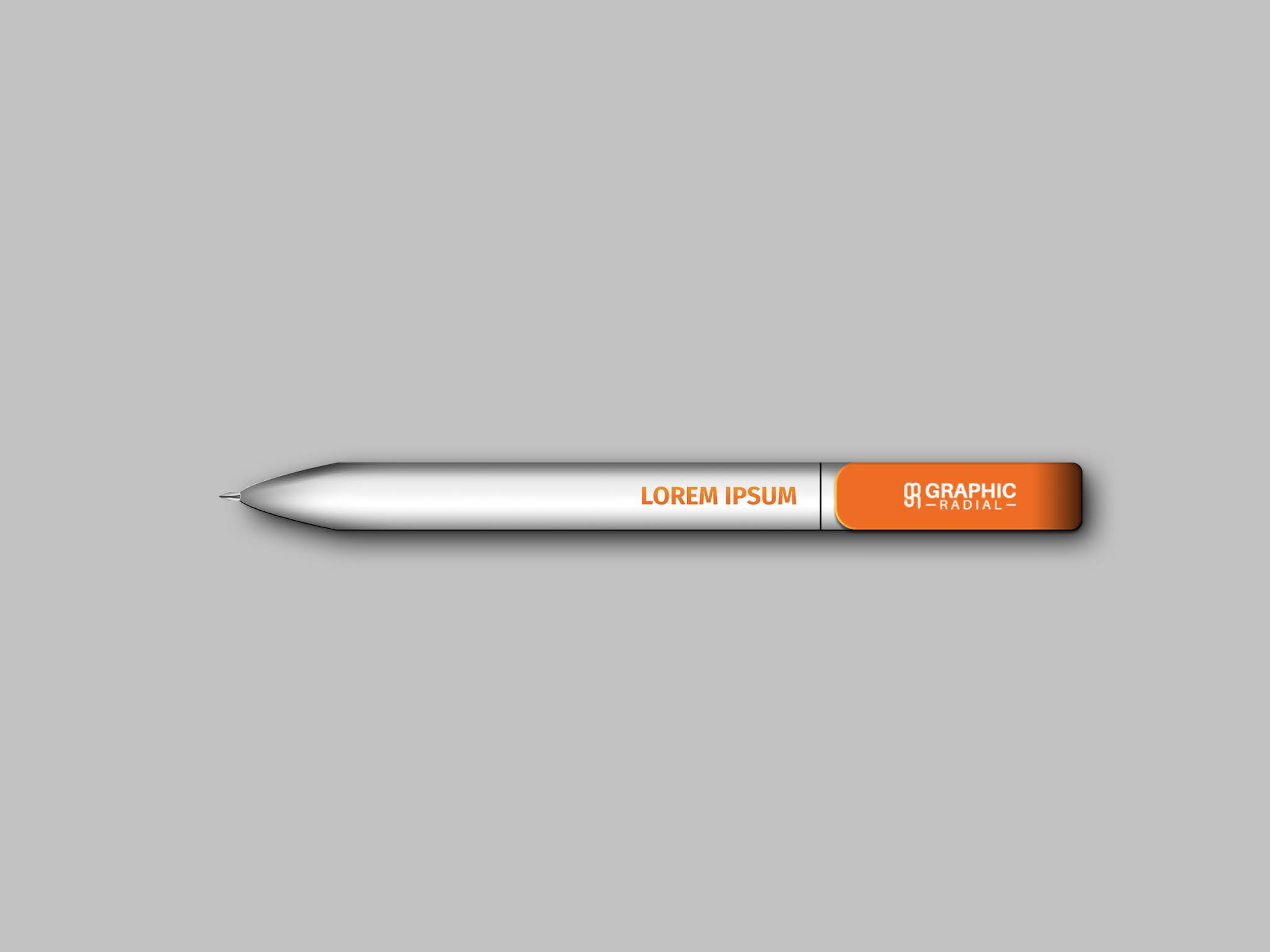 You can paste your design onto almost the entire pen. Free Download Pen Mockup Psd
