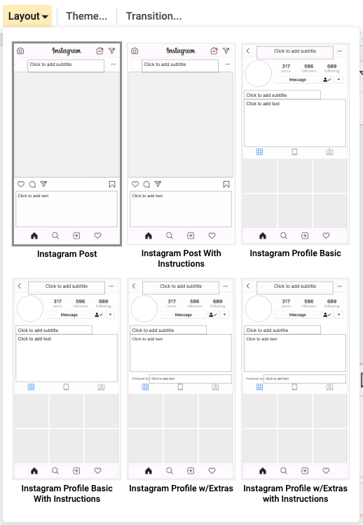 Mar 15, 2019 · download demo. Updated Instagram Template For Google Slides Teachingtechnix