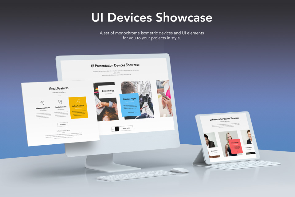 23+ Download Website Mockup Showcase Psd