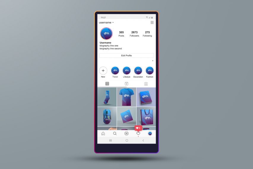 47+ Download Instagram Account Mockup&nbsp;Psd