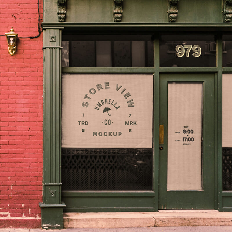 21+ Download Free Shop Facade Mockup&nbsp;Psd